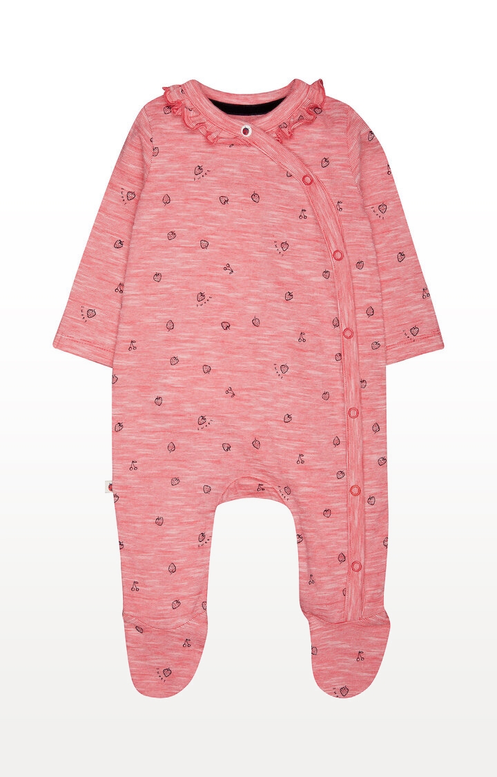 Mothercare | Striped Strawberry All In One
