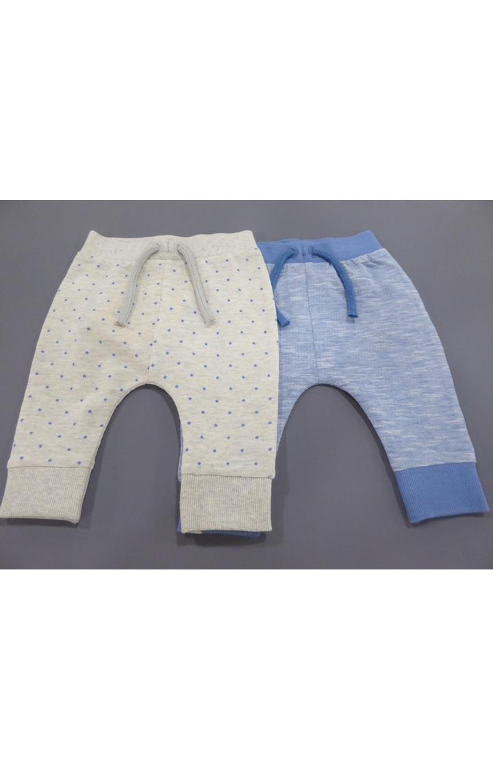 Mothercare | Grey and Blue Printed Joggers - Pack of 2