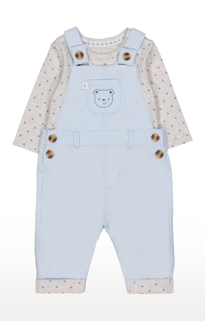 Mothercare | Blue Striped Dungaree