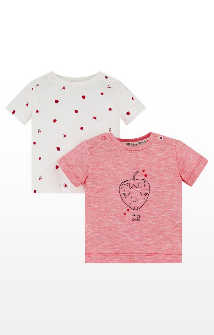Mothercare | Strawberry Frill Tops - 2 Pack