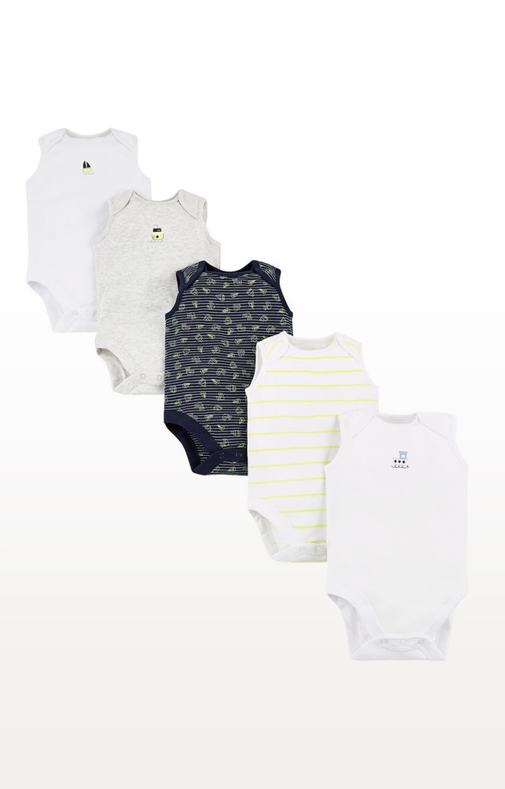 Mothercare | Boat Bodysuits 5 Pack