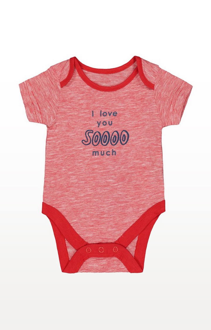 Mothercare | I Love You So Much Red Stripe Bodysuit