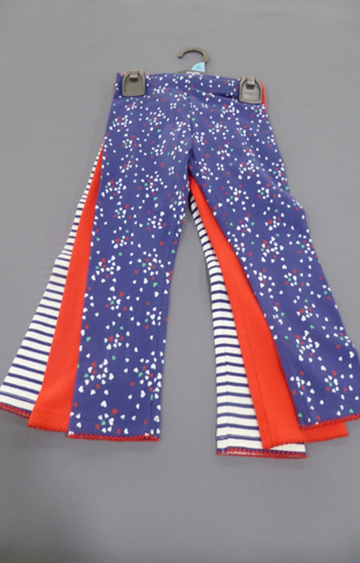 Mothercare | Blue, Red and White Printed Trousers - Pack of 3
