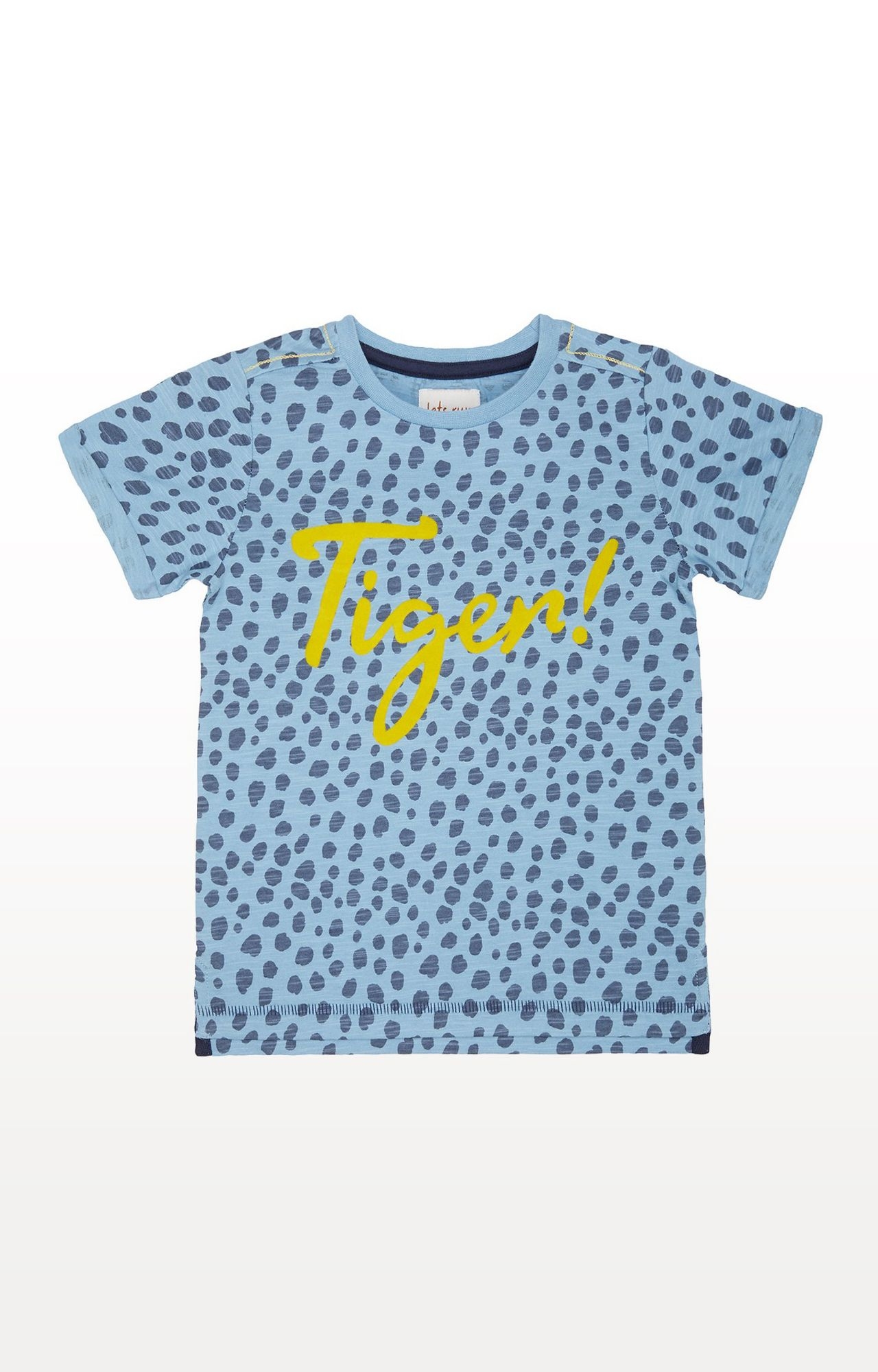 Mothercare | Blue Printed Tiger and Leopard T-Shirt