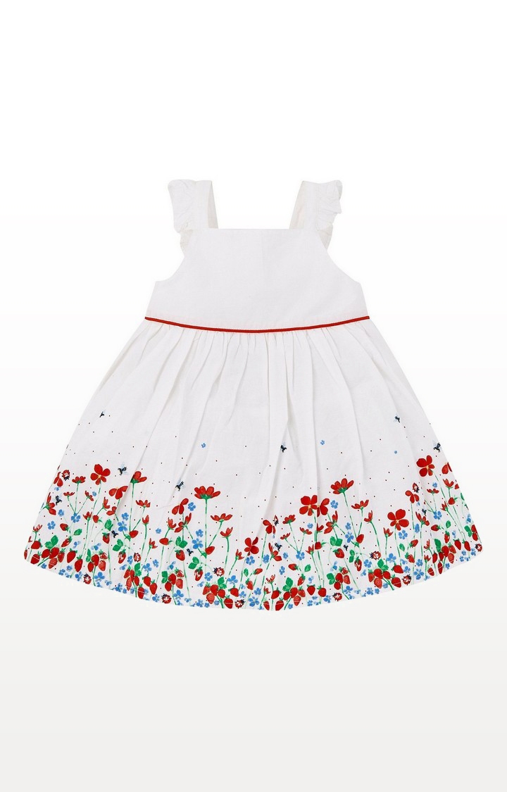 Mothercare | White Border Print Dress