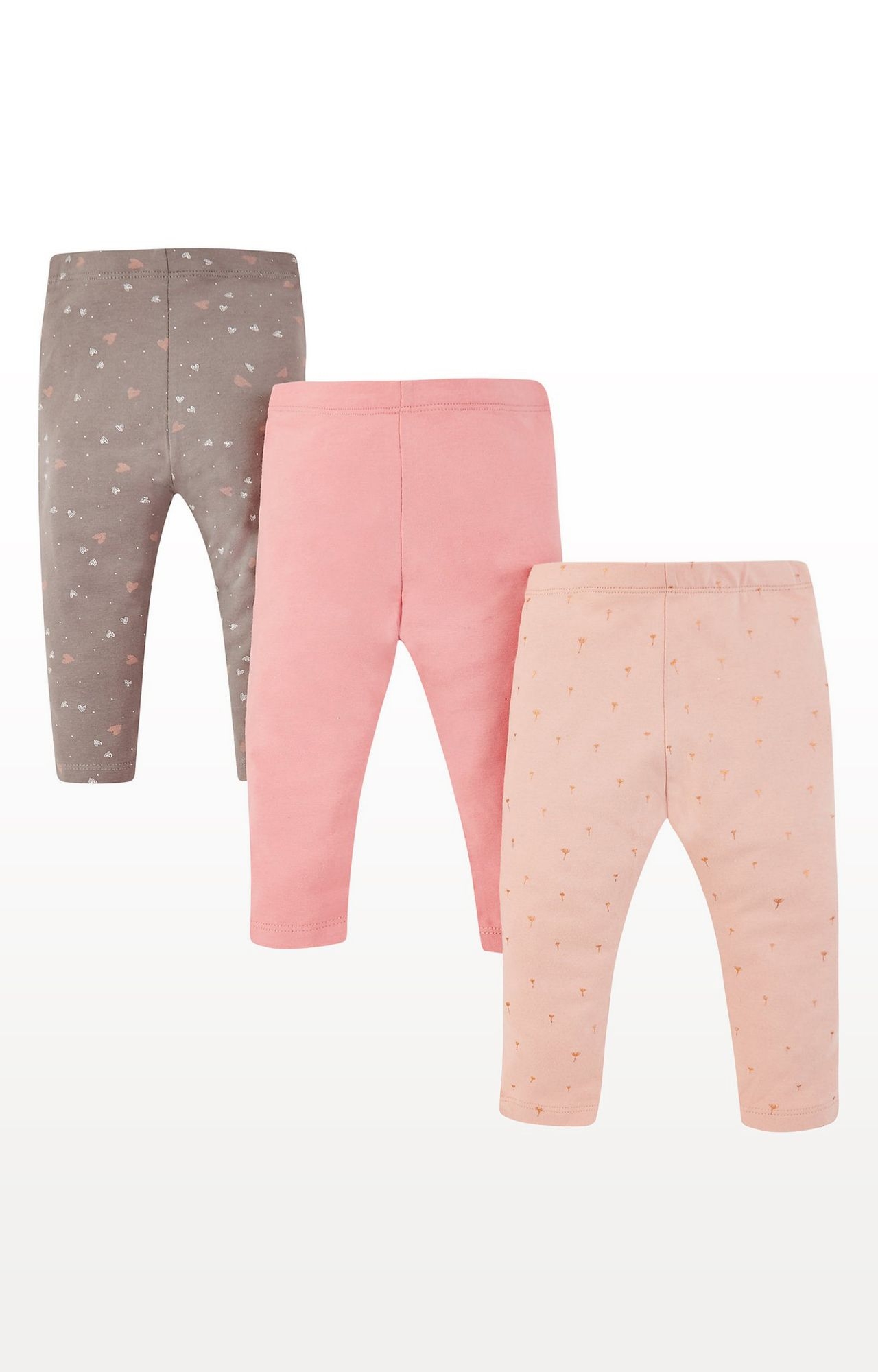 Mothercare | Multicoloured Printed Heart Leggings - Pack of 3