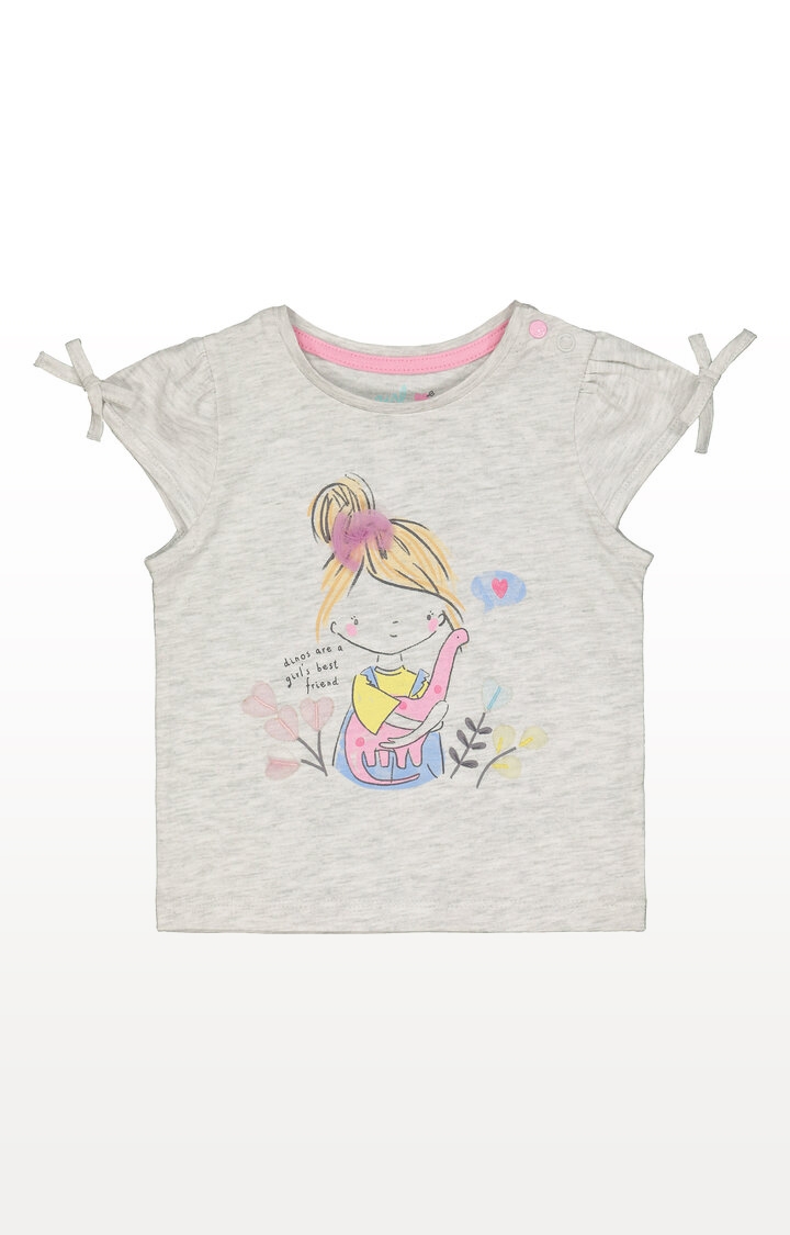 Mothercare | Grey Dinosaur and Girl T-Shirt