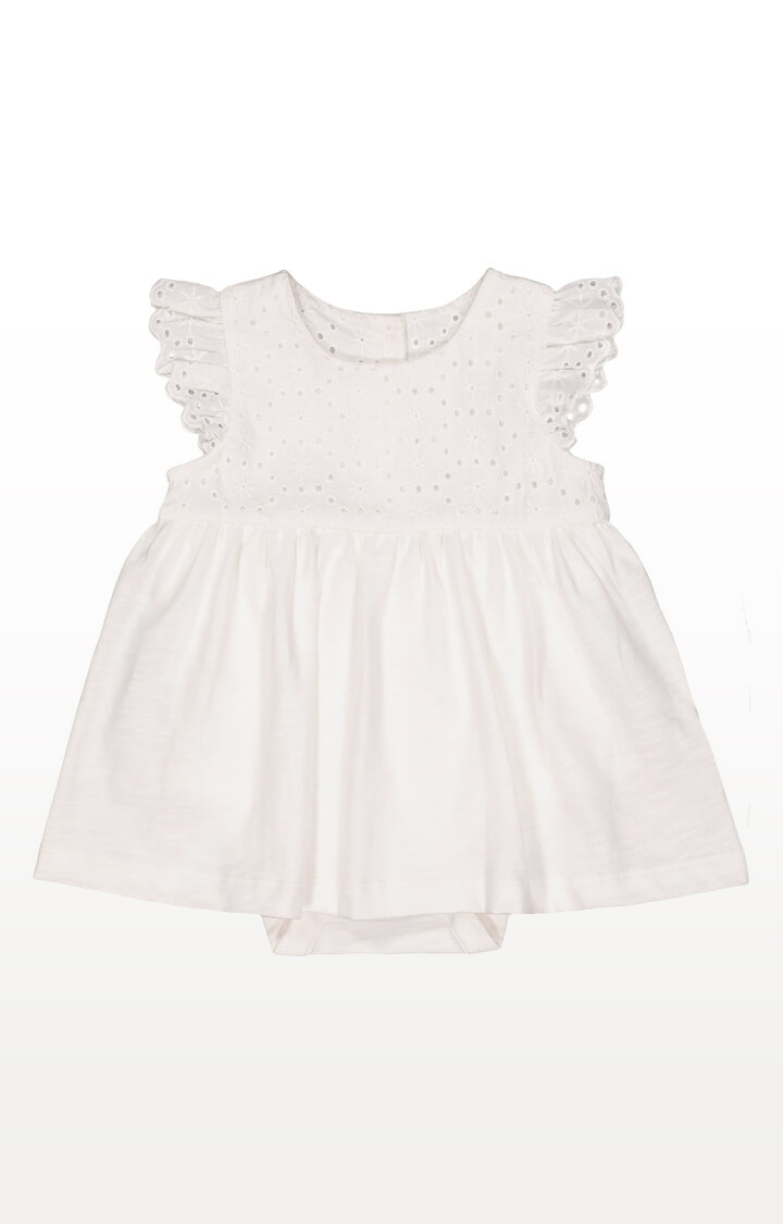 Mothercare | White Broderie Romper Dress