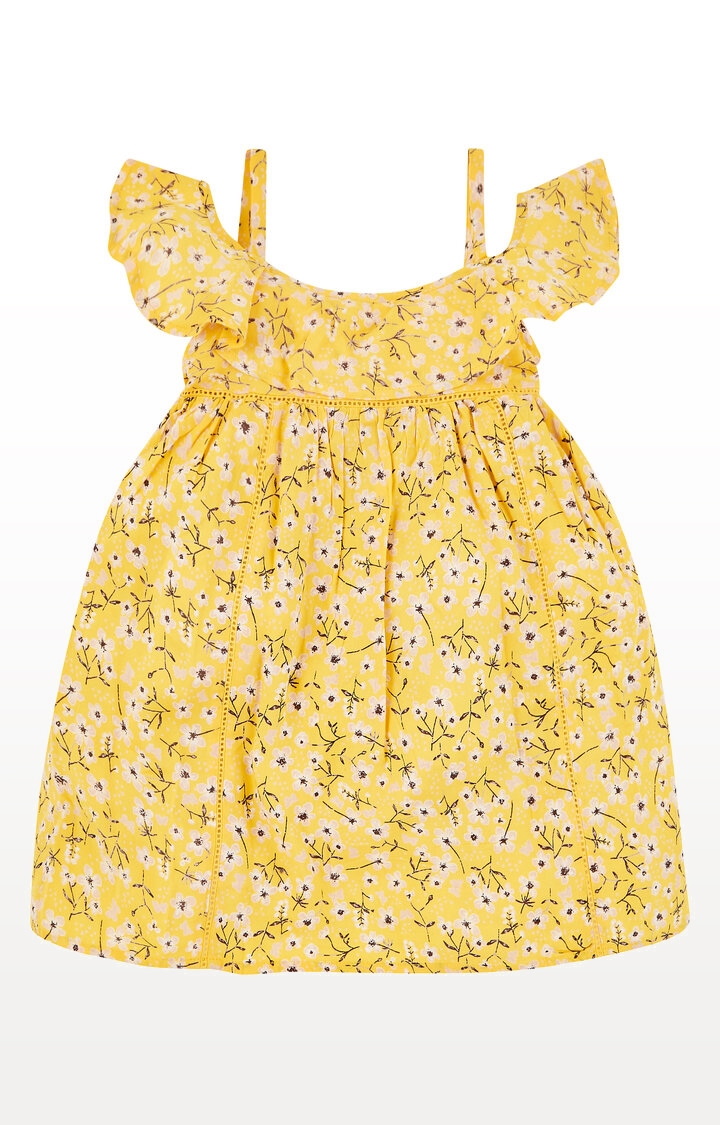 Mothercare | Yellow Floral Bardot Dress