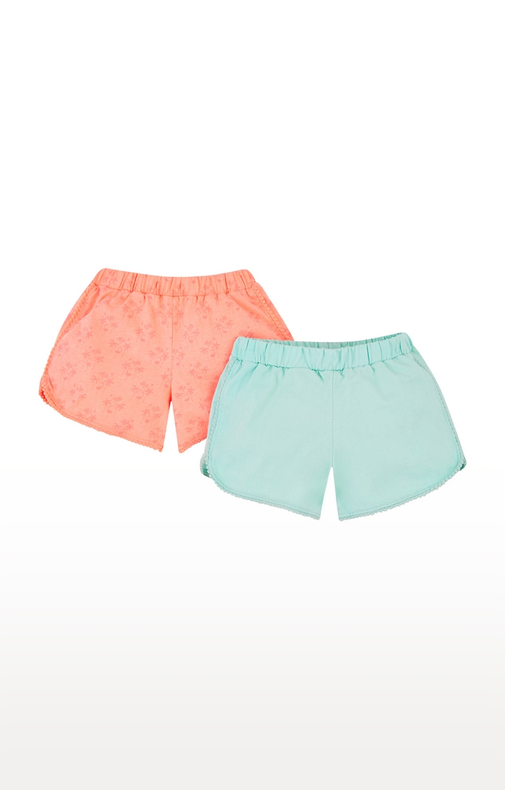 Mothercare | Coral and Turquoise Printed Casual Shorts