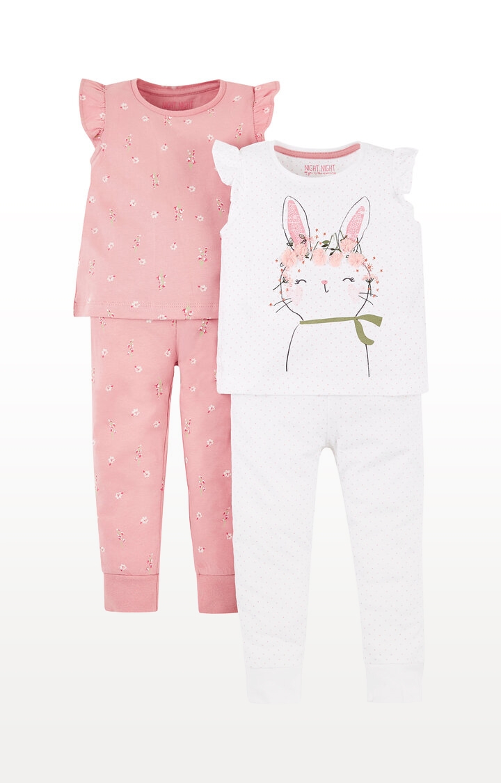 Mothercare | Bunny and Floral Pyjamas  Pack of 2