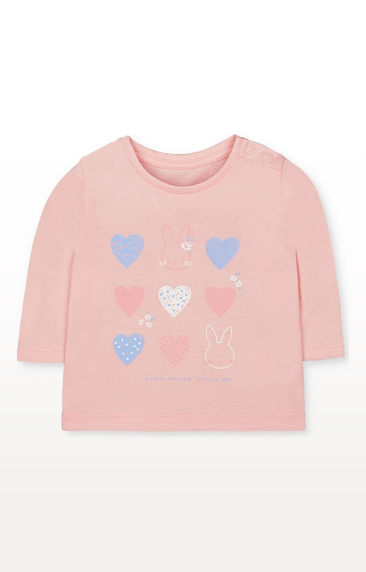 Mothercare | Pink Hearts Bunny T-Shirt