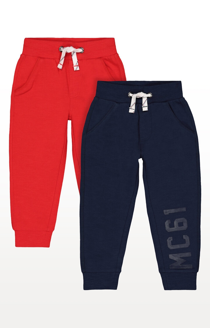 Mothercare | Red and Navy Joggers - Pack of 2