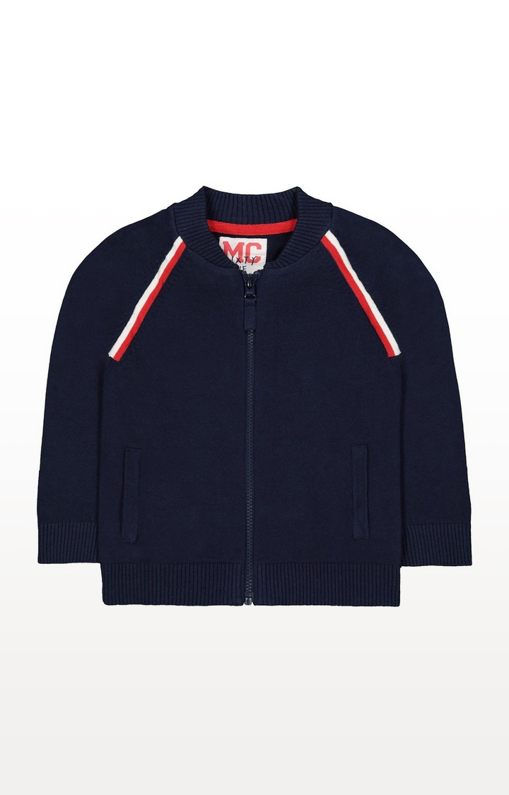 Mothercare | Navy Knitted Bomber Cardigan