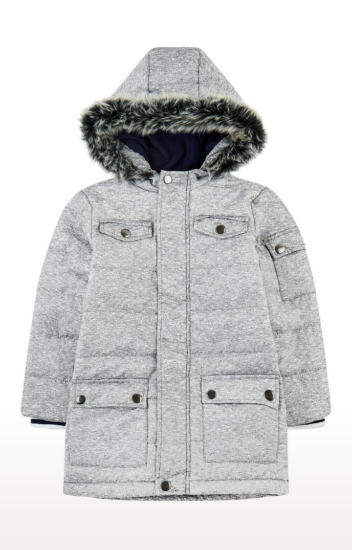 Mothercare | Grey Longline Padded Coat