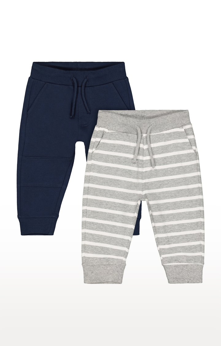 Mothercare | Navy and Grey Striped Casual Joggers