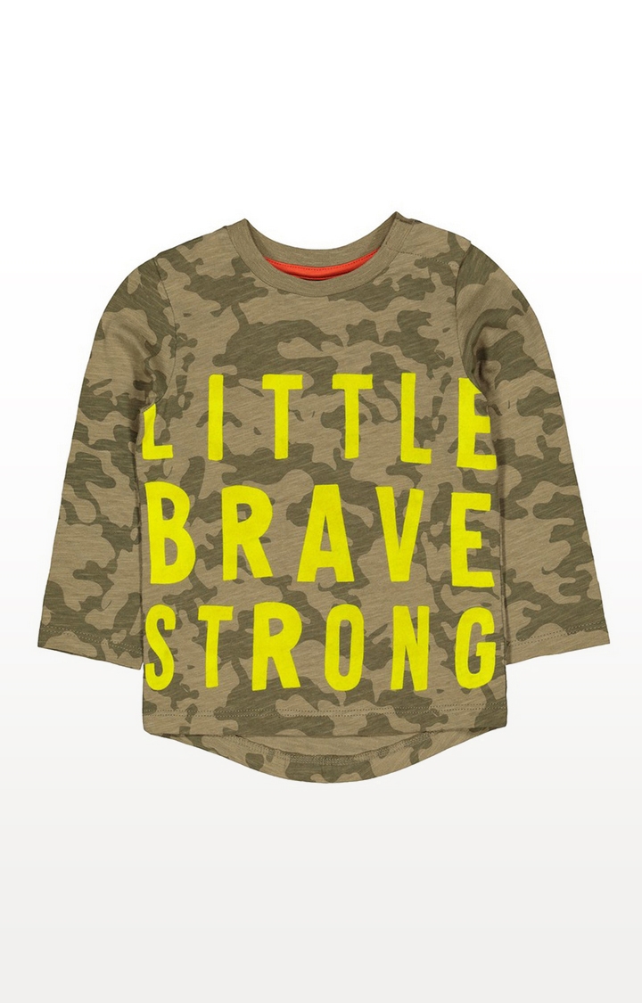 Mothercare | Green Camo Little Brave T-Shirt