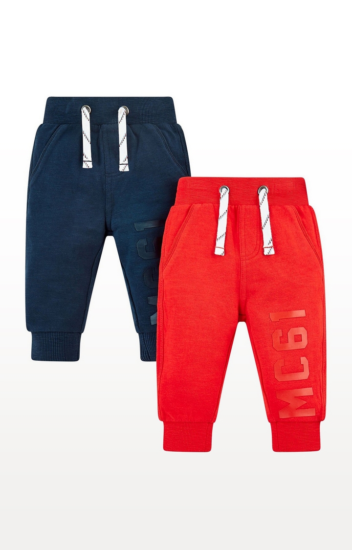 Mothercare | Red And Navy Joggers - 2 Pack