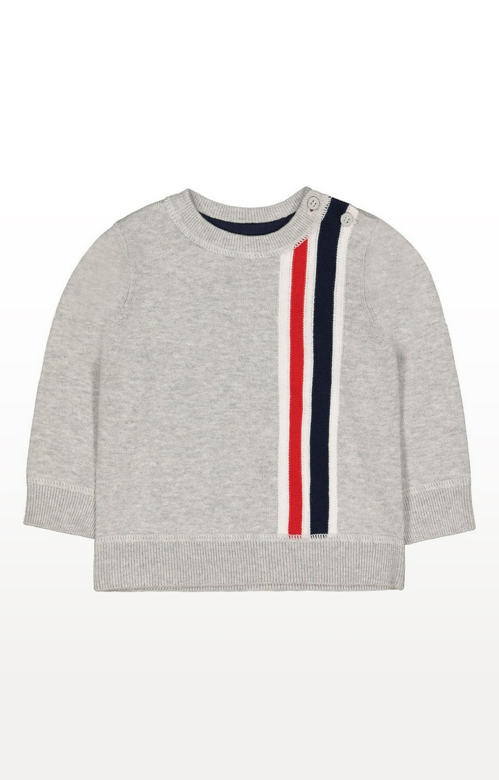 Mothercare | Grey Striped Knitted Jumper