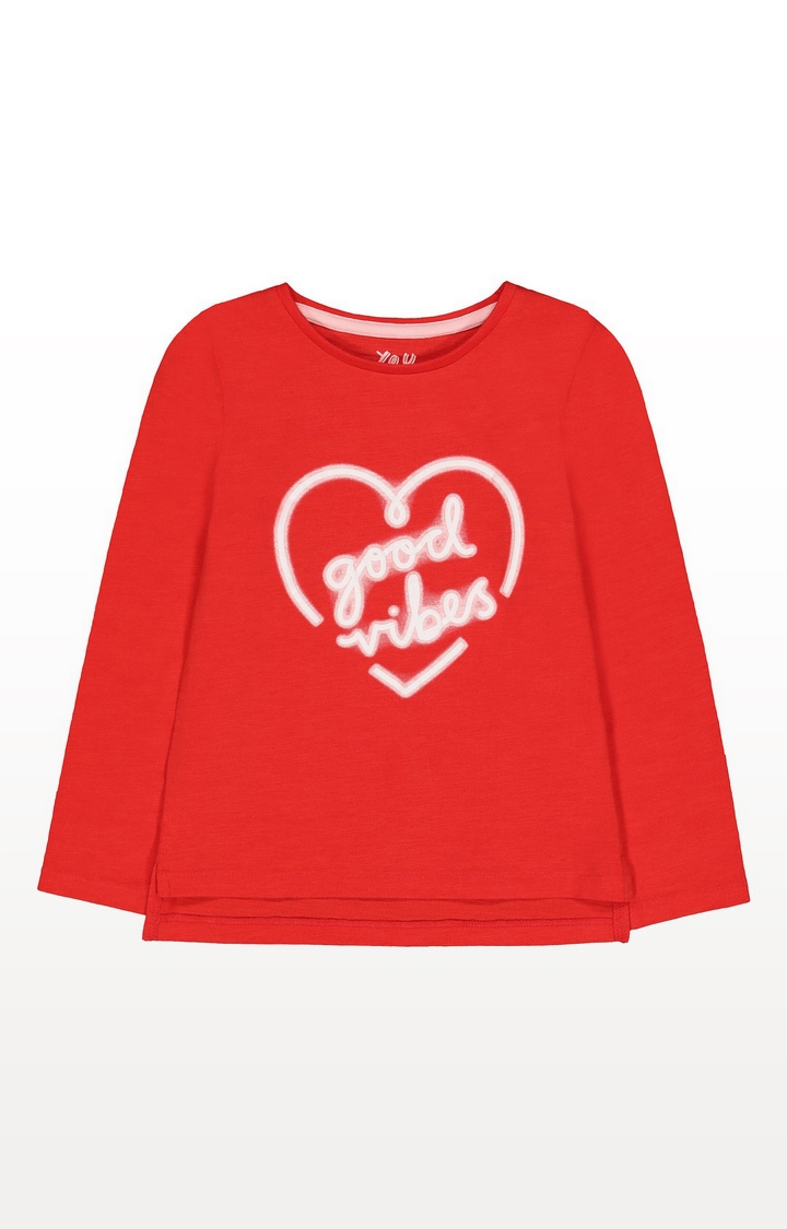 Red Good Vibes Heart T-Shirt
