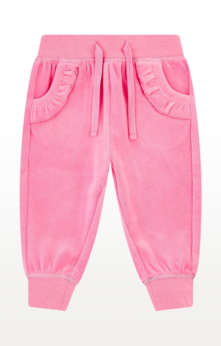 Mothercare | Pink Velour Frill Joggers