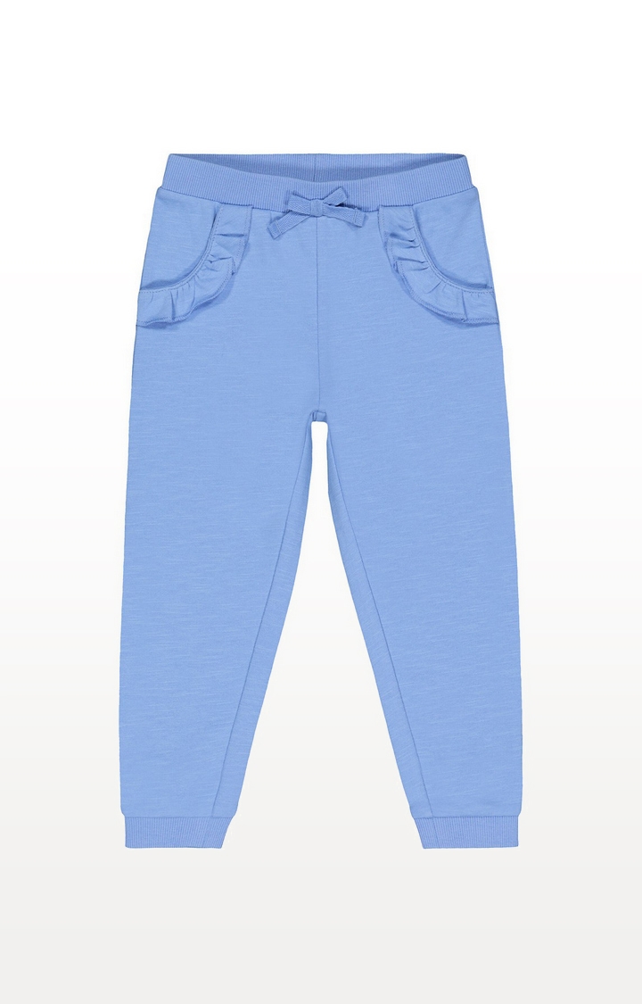 Blue Frilly Joggers
