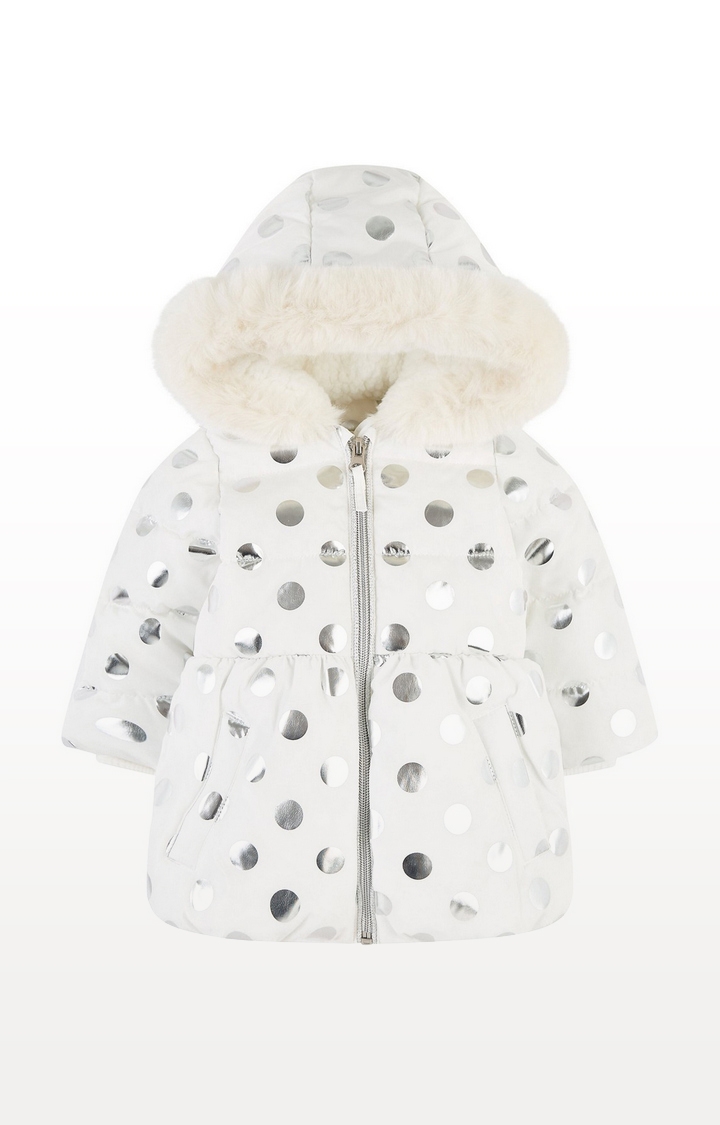 Mothercare | Foil Spot Padded Coat With Borg Lining