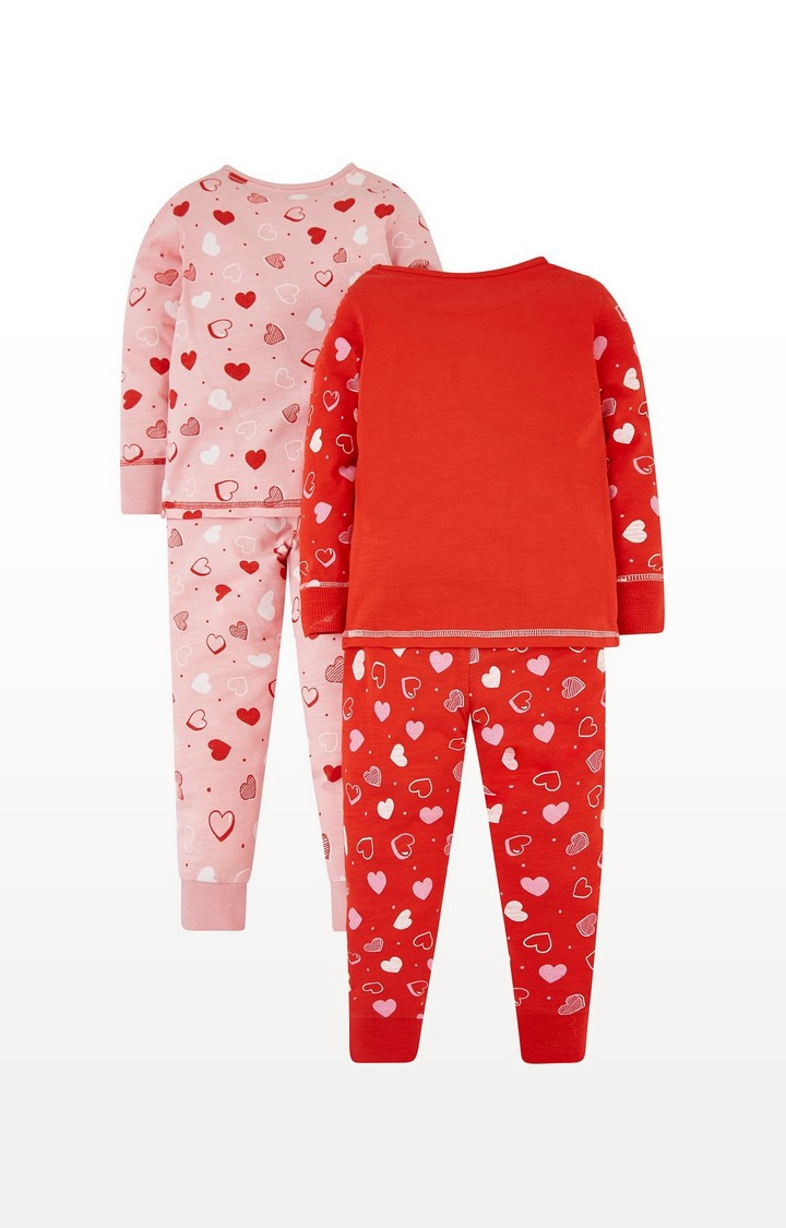 Red Heart Pyjamas - 2 Pack