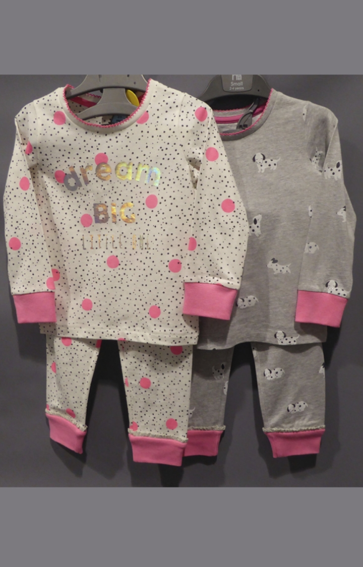 Mothercare | Grey Printed Twin Set - Pack of 2