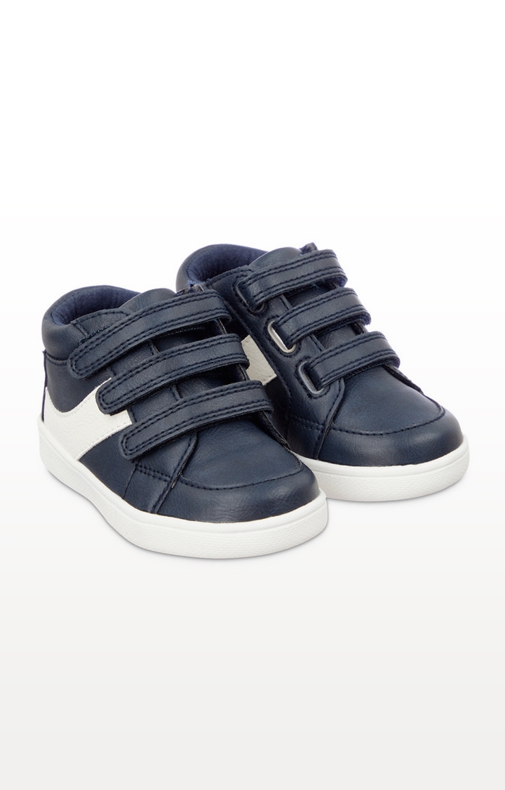 Mothercare | First Walker Navy Hi-Top Trainers