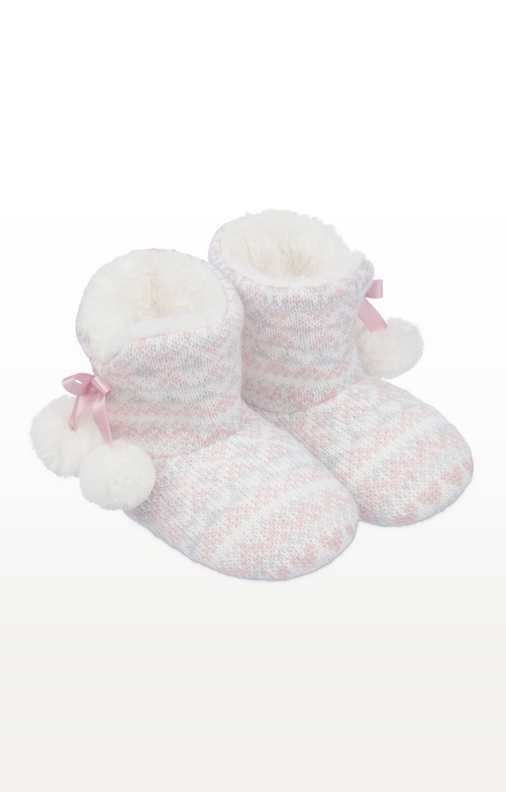 Mothercare | Fairisle Knit Boot Slippers