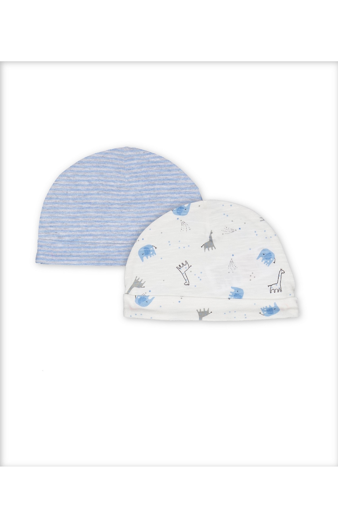 Mothercare | Blue and White Printed Caps