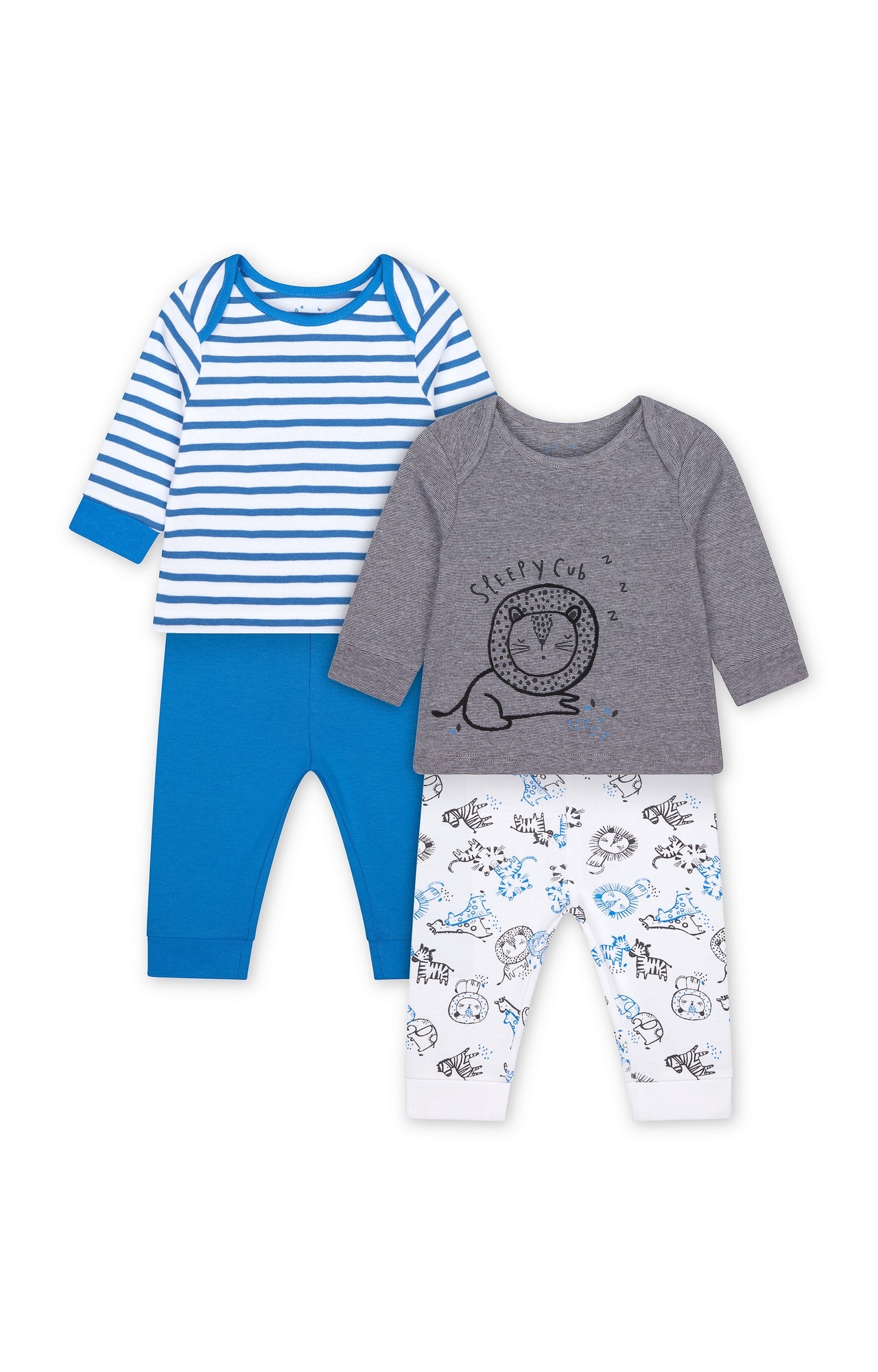 Mothercare | Blue Printed Pyjamas - Pack of 2