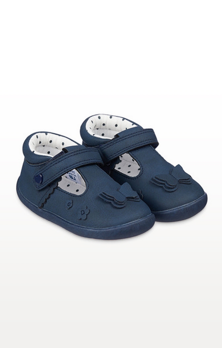 Mothercare | Navy Butterfly Crawler Shoes