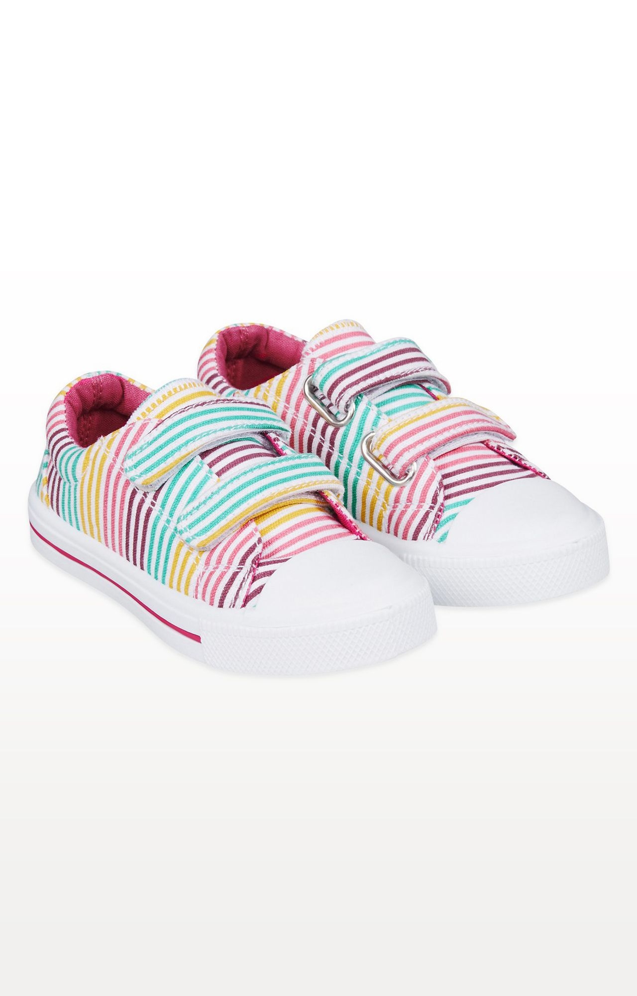 Mothercare | Pastel Striped Canvas Trainers