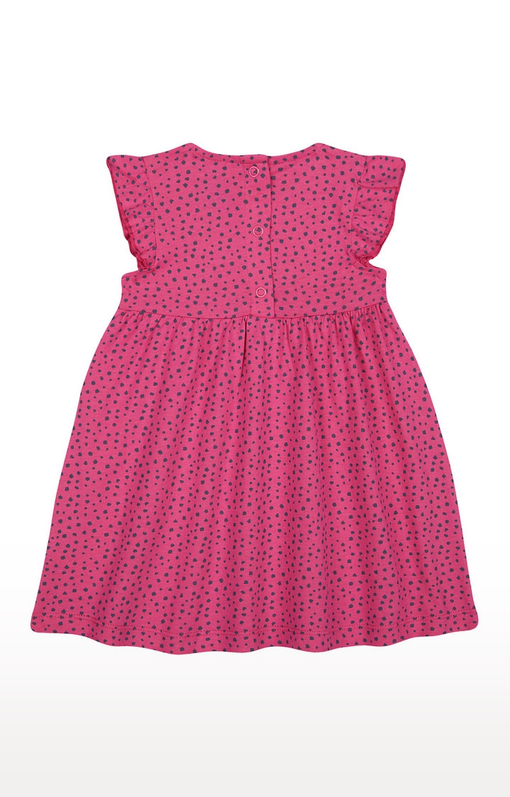 Girls Sleeveless Casual Dress - Printed Pink