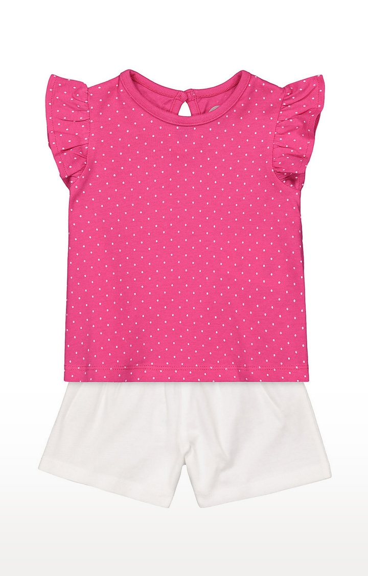Mothercare | Girls Pink Top and White Shorts