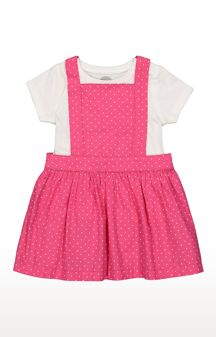 Mothercare | Girls Half Sleeve Casual Dress - White