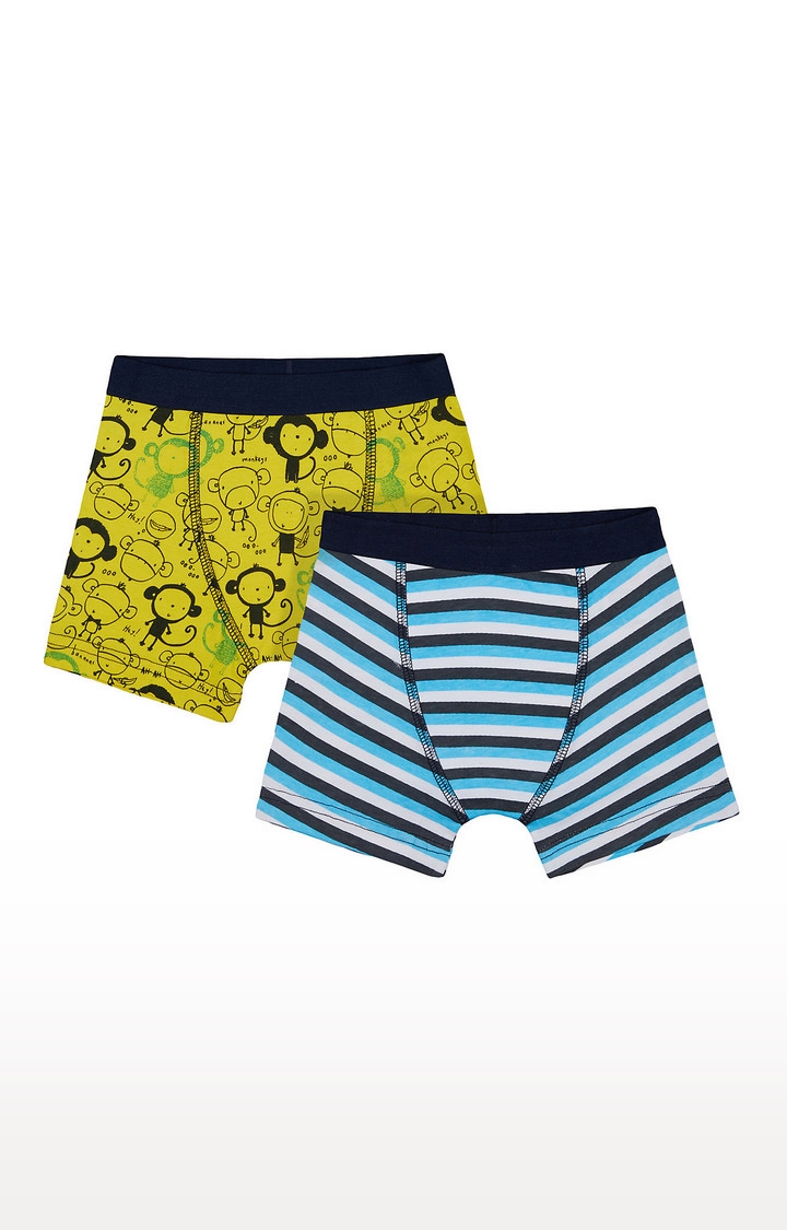 Mothercare | Yellow and Blue Printed Briefs - Pack of 2