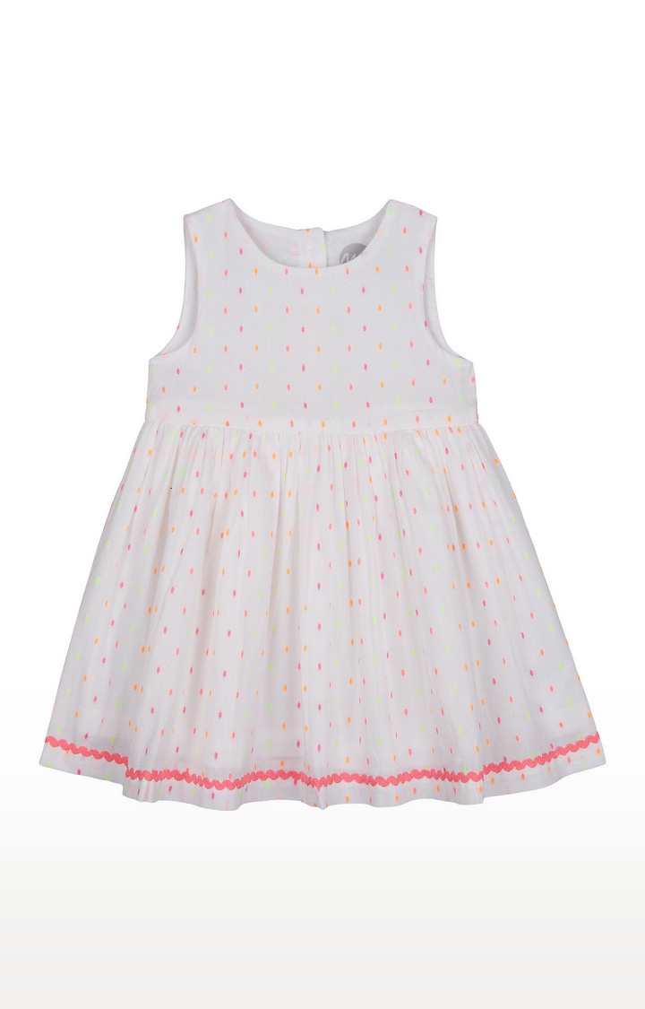Mothercare | Girls Sleeveless Casual Dress - White