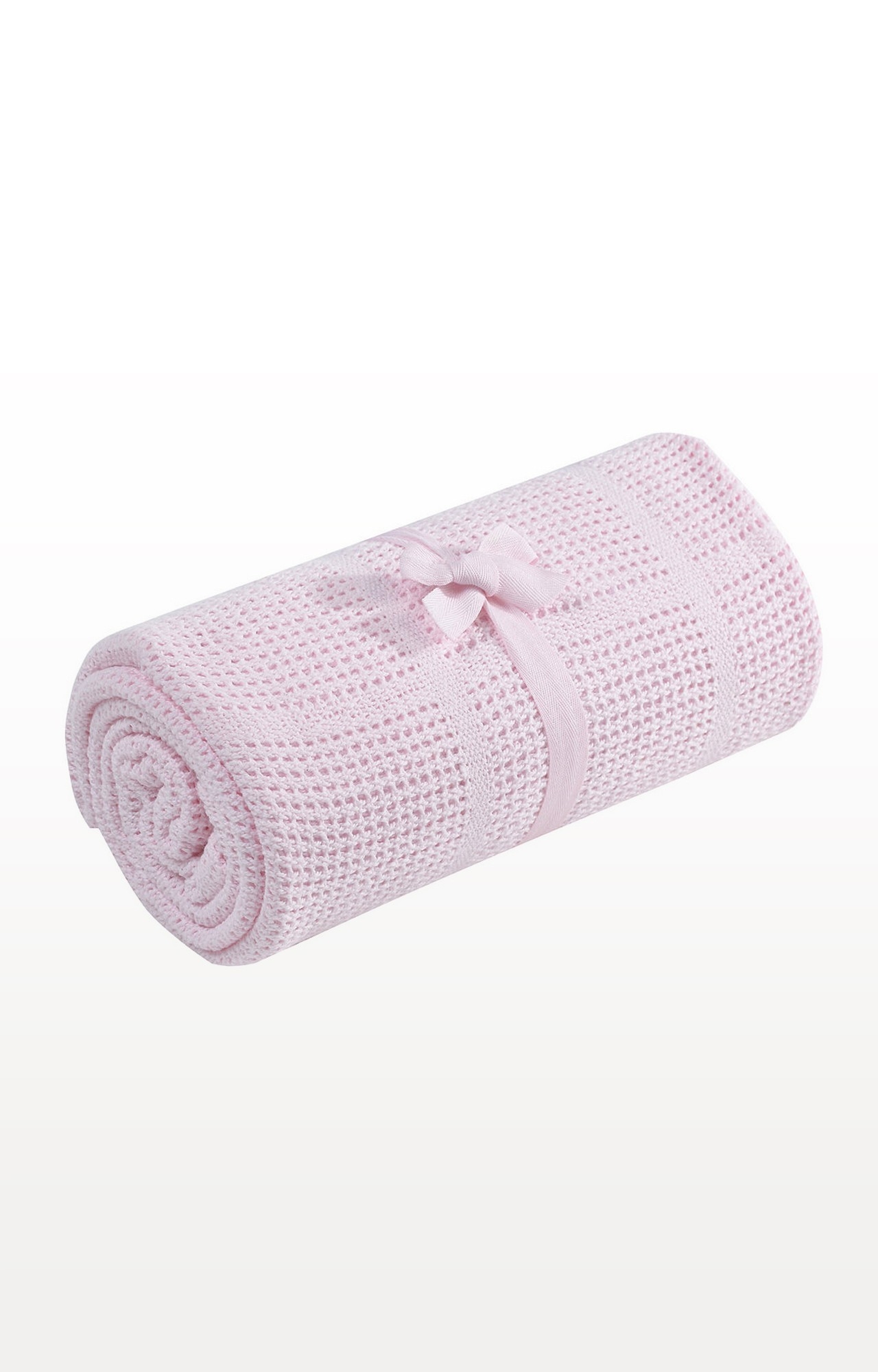 Mothercare | Pink Cot Or Cot Bed Cellular Cotton Blanket