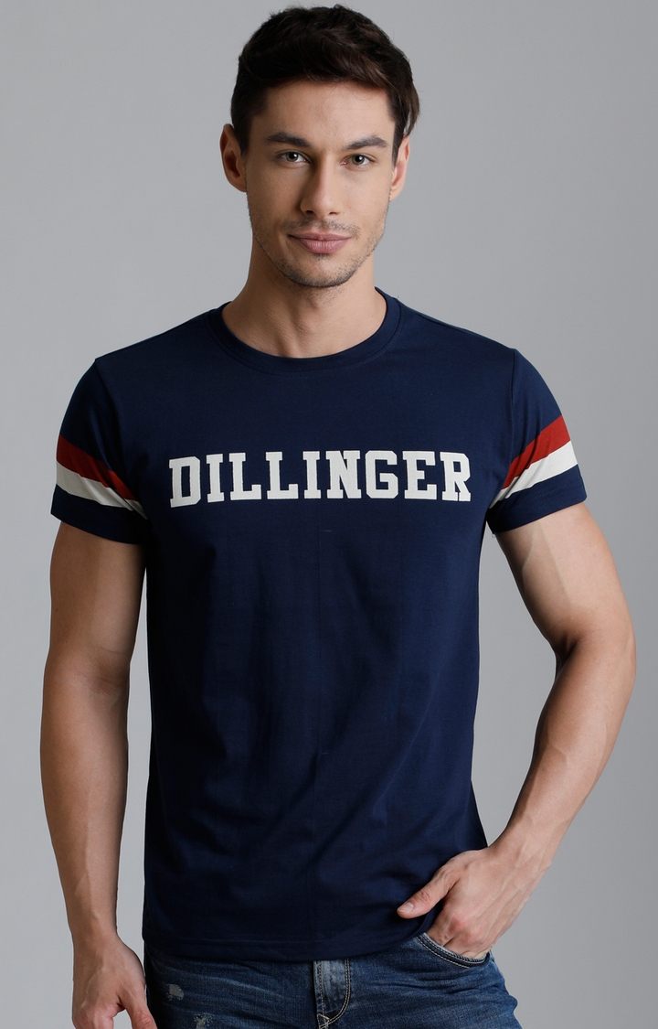 Dillinger | Navy Blue Printed T-Shirt