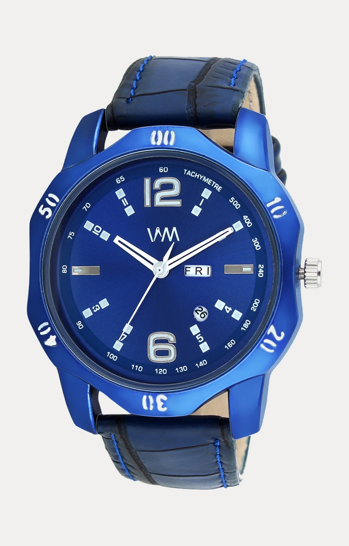 Watch Me | Watch Me Blue Leather Analog Watch For Men