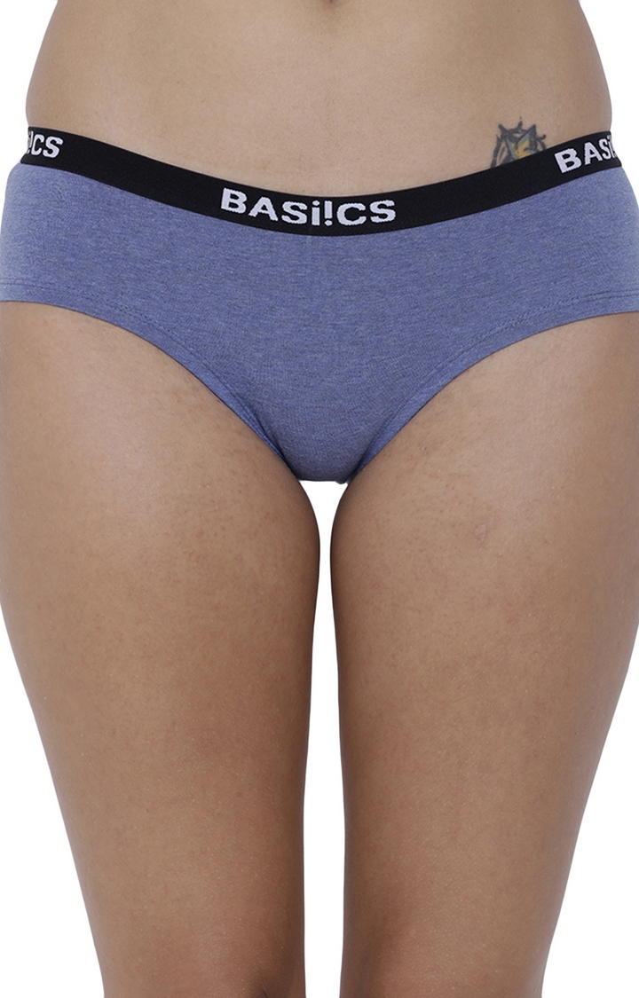 BASIICS by La Intimo | Blue Melange Hipster Panties