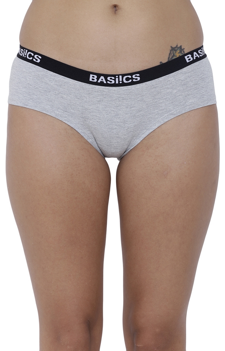 BASIICS by La Intimo | Grey Melange Hipster Panties