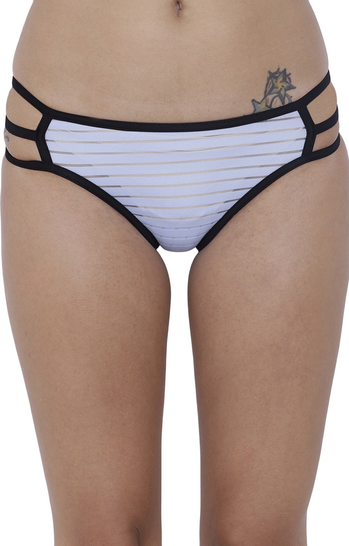 BASIICS by La Intimo | Blue Striped Bikini Panty