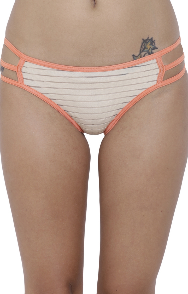 BASIICS by La Intimo | Nude Striped Bikini Panty