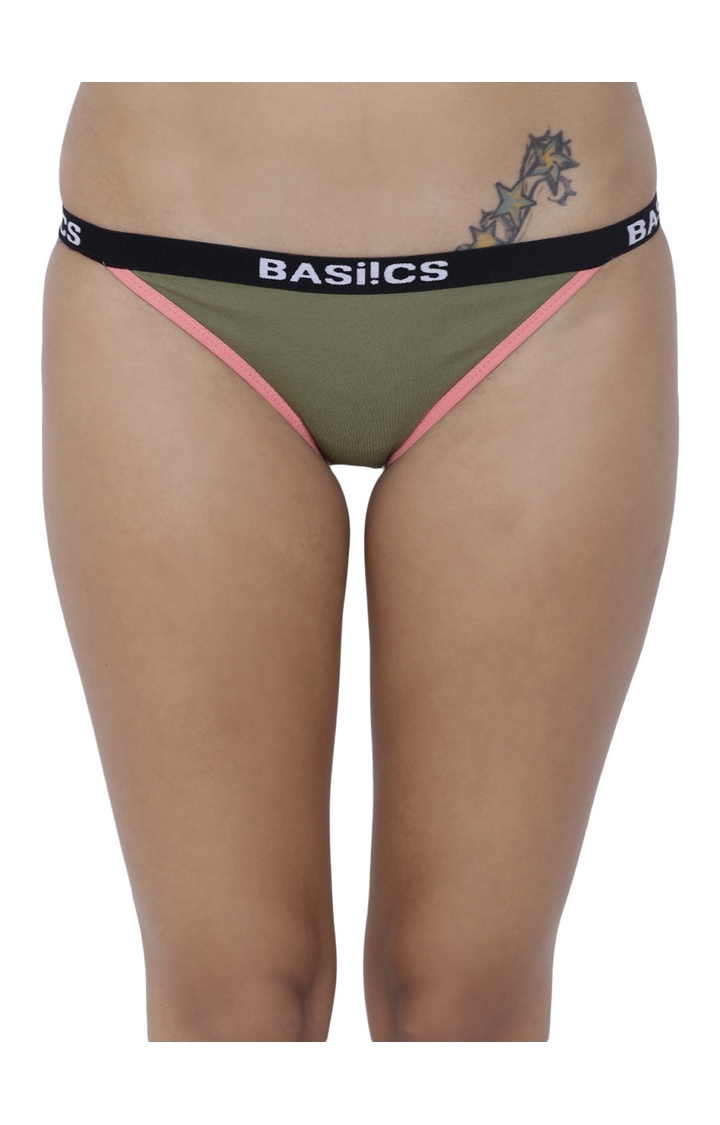 Olive Solid Thongs