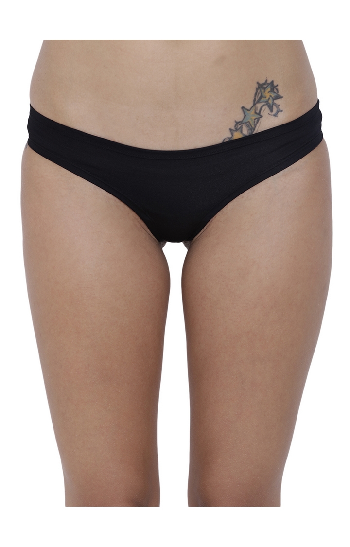 BASIICS by La Intimo | Black Solid Bikini Panty