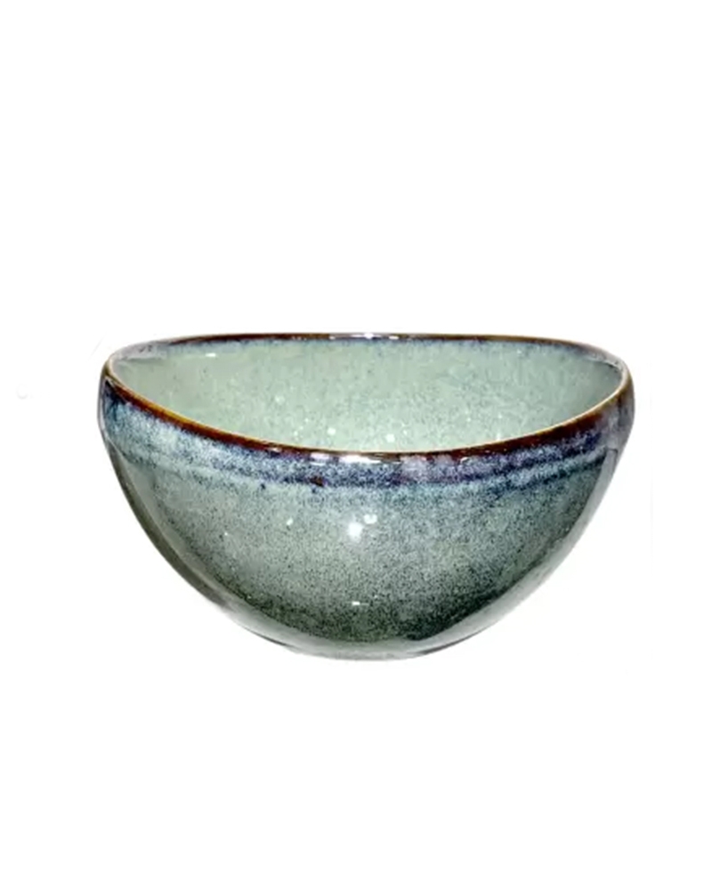 Order Happiness | Order Happiness Ceramic Stoneware, Ceramic Vegetable Bowl  (Green, Pack of 1)